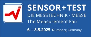 Banner mit Logo, Titel und Termin der SENSOR+TEST 2025